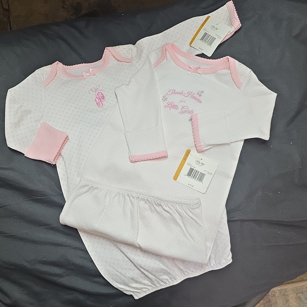 Baby Pink Two-Piece Onesie Set